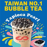 KEIFU 50g OEM/ODM Perlas de Tapioca Marrón Instantáneas, Boba Masticable para Té de Burbujas, Listas para Comer en Bolsa, Certificadas HALAL/HACCP/ISO 22000