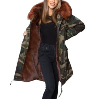 Abrigo de Invierno Transpirable de Lana y Piel de Oveja, Estilo Vintage, para Mujer, con Capucha, Cierre Largo con Cremallera y Botones Bordados