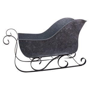 Vente directe d'usine 2023 articles de noël en étain galvanisé Santa Sleigh occasion de noël intérieur extérieur maison ornement décoratif - Product Image 4
