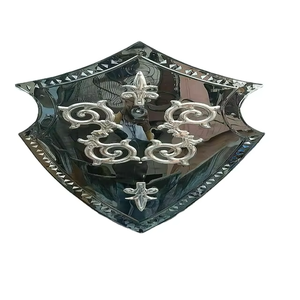 Ensemble médiéval antique avec épée ronde en alliage d'acier de guerrier de chevalier modèle de sport plaqué personnalisé impression de gravure cadeau - Product Image 6