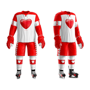 Maillot de hockey sur glace personnalisé en polyester pour hommes, 220g, bonne qualité, uniforme de sport par sublimation pour équipes, vente en gros OEM - Product Image 1