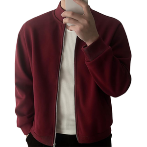 Blouson Bomber Léger pour Homme Fermeture Éclair Col Montant Casual Veste Douce pour l'Automne à Porter au Quotidien - Product Image 1