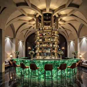 Table à manger en pierre de fluorite verte personnalisée, faite à la main, écologique, mobilier de luxe moderne pour les célébrations de Diwali - Product Image 1