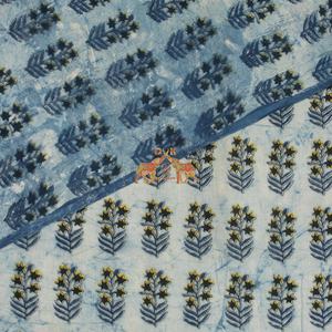 Nouveau tissu Dabu fait main 100% coton, imprimé floral, respirant, pour robes femme, tissu d'été - Product Image 5