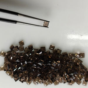 Cuarzo Ahumado Natural de 3MM, Corte Princesa Cuadrado, Gema Suelta de la Mejor Calidad para Joyería y Fabricación de Collares - Product Image 2