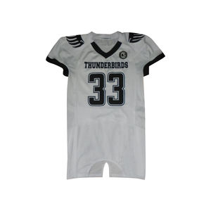 Maillot de football américain personnalisé pour jeunes noirs solides tissu de polyester à mailles respirantes fabricant d'uniformes de football personnalisés - Product Image 3