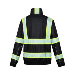 Chaqueta de Seguridad de Alta Visibilidad Personalizada de Poliéster, Chaqueta de Seguridad de Forro Polar con Cremallera Reflectante Desmontable para Ciclismo, para Adultos - Product Image 5