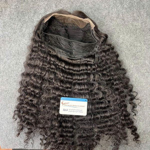 Extensions de cheveux de couleur noire à perruque ondulée profonde de meilleure qualité, 100% cheveux bruts vietnamiens sans perte, sans emmêlement et sans désordre - Product Image 6