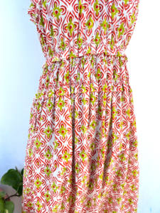 Vestido largo de estilo bohemio de algodón puro para mujer hecho a mano indio verano sin mangas ecológico y lavable - Product Image 5