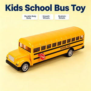Modèle de véhicule en alliage moulé sous pression à rétrofriction, 21,5 cm, le plus récent, avec logo personnalisé, <span class=keywords><strong>bus</strong></span> scolaire jaune 1:32, jouet de voiture en métal moulé sous pression - Product Image 2