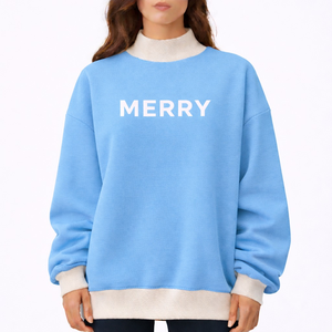 <b>Women</b> Comfortable Oversized Mockneck Winter Casual <b>Top</b> Relaxed Everyday Fashion <b>Fleece</b> Breathable Eco-Friendly Long Sleeve - Product Image 3