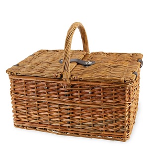 Cesta de ratán con 2 tapas abatibles, cesta de almacenamiento hecha a mano, venta al por mayor, ecológica, hecha en Vietnam - Product Image 1
