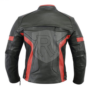 Veste de moto en cuir pour homme ROMEO INDUSTRY de haute qualité avec manches longues et design respirant pour toutes les saisons - Product Image 4