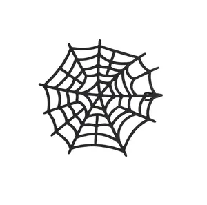 Tenture murale décorative design antique Web en fer noir mat Texte PC pour table Halloween Décoration faite à la main - Product Image 1