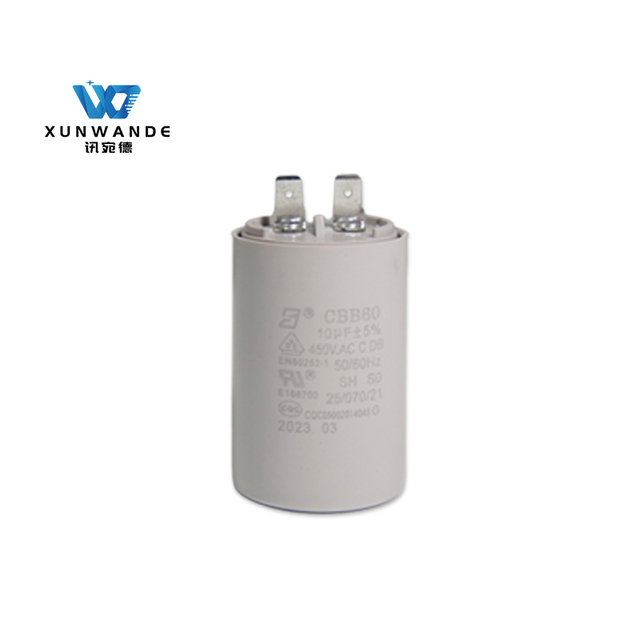 450Vac 250V Capacitor Cbb60 40 70 21 10UF Running Capacitor for Fan Application