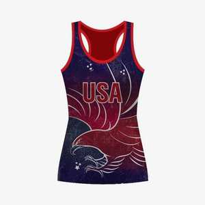 OEM de alta calidad nuevo transpirable Racerback impresión Digital 100% poliéster antibacteriano Jersey al por mayor deporte entrenamiento camiseta sin mangas - Product Image 5