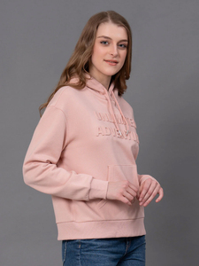Sudadera con Capucha de Algodón 100% Transpirable, Antiarrugas, con Hombros Caídos y Ajuste Holgado, Color Rosa Pálido, Diseño en Relieve en la Parte Delantera, Estilo Urbano, Superventas - Product Image 5