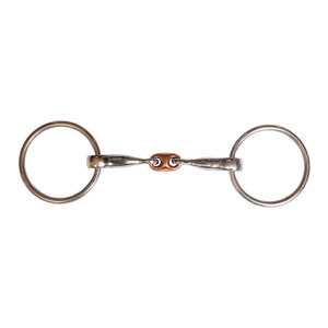 Broca de boca de cobre de tres partes | Broca de entrenamiento de caballos de acero inoxidable articulada doble | Tachuela de equitación ecuestre - Product Image 1