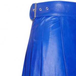 Fabricant de kilt écossais à rayures en cuir bleu pour homme du Pakistan - Product Image 5