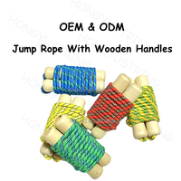 Corde à sauter chinoise simple avec poignée en bois pour enfants