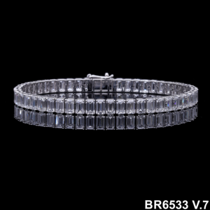 Elegante pulsera de tenis de diamante cultivado en laboratorio de 15 quilates en joyería de mujer chapada en rodio de oro blanco de 14 quilates - Product Image 6