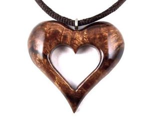 COLLIERS DE CHÈVRE POUR FEMMES HOMMES NATUREL GRAND BOHO TRIBAL SONO BOIS Pendentif sur cordon réglable Collier fait main - Product Image 1