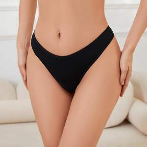 Tanga Moderna y Cómoda para Mujer, de Talle Bajo, Sólida, Transpirable, Tejido Suave, Elástico, Ajuste Relajado, Cobertura Total - Product Image 2