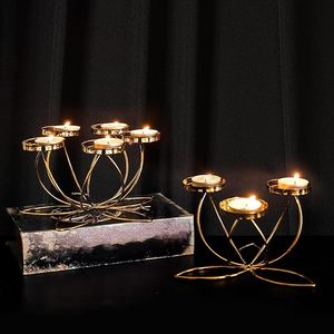 Portavelas de metal decorativo, candelabro de hierro hecho a mano para mesa de comedor, boda - Product Image 6