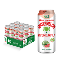 Jus de pastèque 100% pur, fraîchement pressé, en conserve, 490 ml, marque distributeur, durée de conservation 24 mois, faible MOQ, fabricant Vietnamien