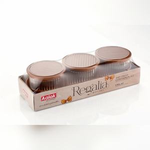 Conteneur à fruits secs en plastique Aalok exclusif, 500g, 3 compartiments, couvercle amovible, solution de rangement multifonctionnelle pour usage domestique - Product Image 6