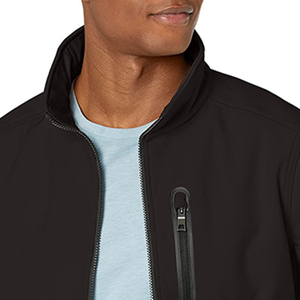 Best Selling High Quality Men's Soft Shell <b>Canvas</b> <b>Jacket</b> with Stand Collar and Front Logo Custom Design Winter Outdoor - Product Image 5