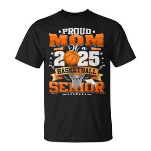 Camiseta de manga corta con cuello redondo para mujer adulta, orgullosa mamá de un graduado de baloncesto de 2025, regreso a clases, graduación - Product Image 1