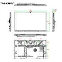 Pantalla Táctil Interactiva Inteligente 4K UHD de 75-86 Pulgadas, Pizarra Interactiva con Sistema Operativo Dual, Pizarra Interactiva Blanca