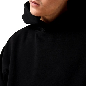 Sudaderas CON CAPUCHA DE Hip Hop de lujo para hombre, sudaderas con capucha recortadas de algodón de gran tamaño, sudaderas con capucha de gran tamaño en blanco - Product Image 2