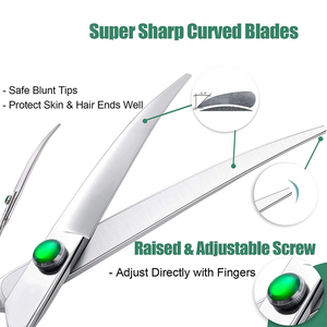 Tijeras de peluquero personalizadas de alta calidad, diseño superior, tijeras de corte de pelo curvas, mango de acero, herramienta de belleza al por mayor - Product Image 4