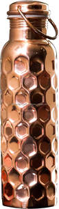 Botella de agua de cobre puro con diamante, a prueba de fugas, Junta sin junta, Ayurveda India, para el cuidado de la salud - Product Image 4