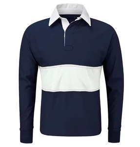 Maillot de rugby à manches longues en polyester durable de la meilleure qualité pour adultes Logo de couleur personnalisé Maillot d'équipe unisexe antibactérien à séchage rapide - Product Image 2