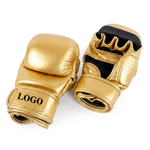 Top Grade PU Leather MMA <b>Gloves</b> with <b>Moisture</b> Wicking Hook and Loop Closure Customized Logo-Unisex Adult Top Selling - Product Image 1