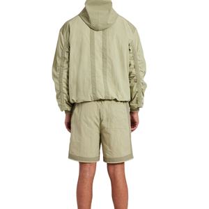 Ensemble short coupe-vent homme couleur unie automne 100% coton avec logo personnalisé, fermeture éclair intégrale, deux pièces, écologique et respirant, collection 2026 - Product Image 5