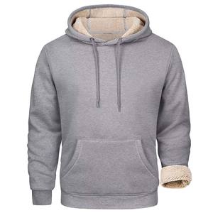 Hombre Sherpa Sudaderas Fleece Forrado Sudaderas Pullover Con Bolsillo Kanga - Product Image 6