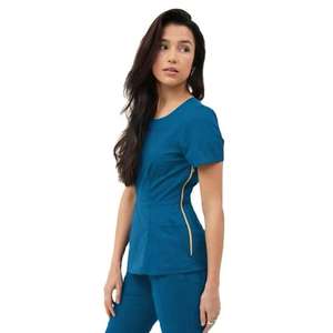 Uniformes médicaux de gommage pour femmes haut uniforme d'infirmière pour le service OEM d'hôpital - Product Image 2