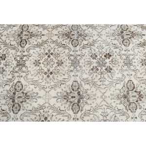 Alfombra Turca Vintage Ecológica de 3.1x7.2 pies (94x220 cm) Gris con Diseño de Patchwork de Lana y Respaldo de Látex - Product Image 4
