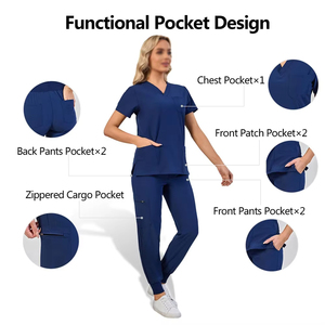 Conjunto de Uniformes Médicos para Mujer, Uniformes de Enfermera Quirúrgica, Uniformes de Hospital, Uniformes de Enfermería, Uniformes al por Mayor de Fábrica - Product Image 3