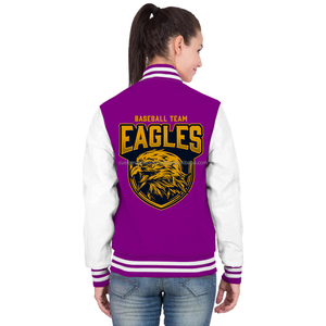 เสื้อแจ็คเก็ตวาร์ซิตี้ผ้าฝ้ายฟลีซน้ำหนักเบาสำหรับผู้หญิง - เสื้อคลุมฤดูใบไม้ผลิทรงเข้ารูปปรับแต่งได้สำหรับขายส่ง - Product Image 4