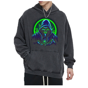 เสื้อฮู้ดผ้าคอตตอนพิมพ์ลายหน้าจอหนาพิมพ์โลโก้3D พิมพ์ลายพัฟเฮฟวี่เวทกำหนดได้เอง - Product Image 1