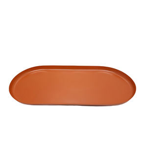 Plateau de forme ovale en fer et mosaïque en cuivre et laiton plateau d'affichage de montre de couleur pour la décoration de restaurant et de mariage - Product Image 3