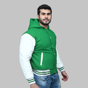 Veste universitaire classique pour homme, fabricant OEM, denim de haute qualité, col montant, respirante, hiver, couleur/logo/taille personnalisables - Product Image 5