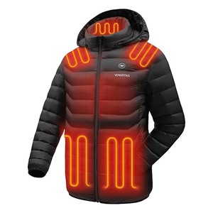 Chaqueta Acolchada con Calefacción para Hombre, Abrigo de Invierno con Capucha, Cierre de Cremallera, Resistente al Viento, Ropa Exterior Cálida - Product Image 5