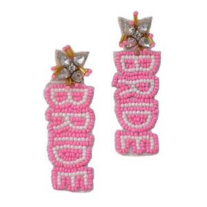 Premium Cute Fancy BRIDE BRIDE New Design Earring Handmade Beaded Embroidery <b>Top</b> Trendy Stylish Elegant By Hiba Enterprises - Product Image 1