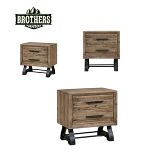 Solid <b>Wood</b> 2-<b>Drawer</b> <b>Bedside</b> <b>Table</b> <b>with</b> Wardrobe Storage Platform Luxury Modern Design for Home Bedroom Furniture Made Viet Nam - Product Image 1